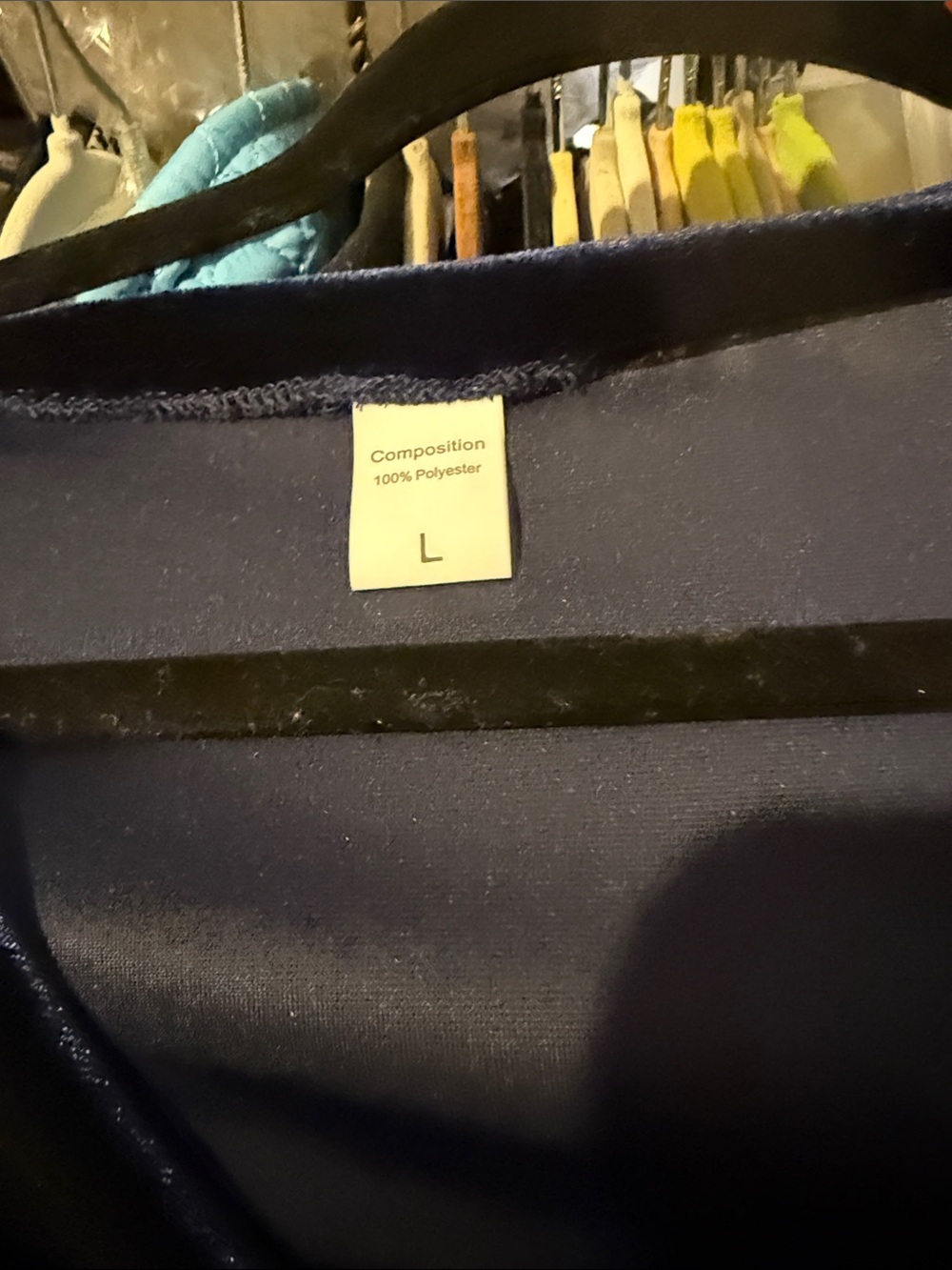 Classic Navy Polyester Blouse - Women's L